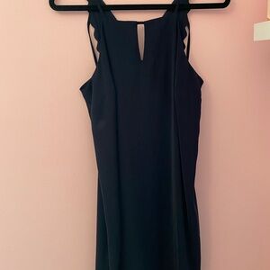 Elegant Navy Blue Sleeveless Dress
